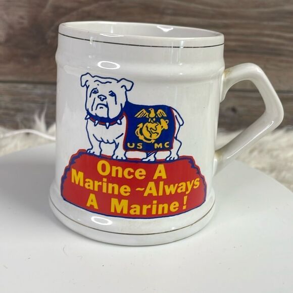 USMC Coffee Cup “Once A Marine Always A Marine! Coffee Ceramic Cup Mug - Picture 1 of 5